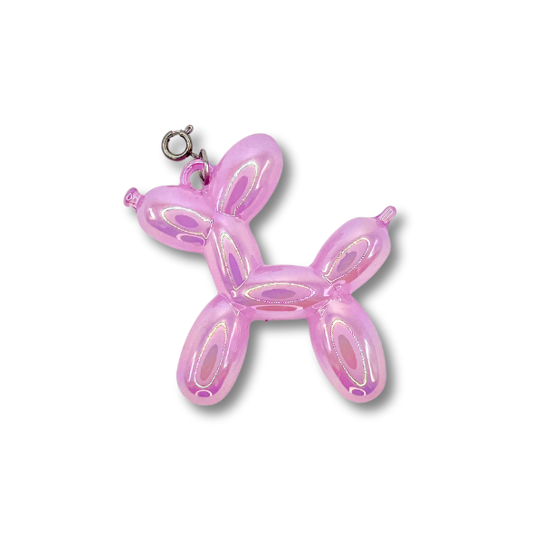 Charm Perro Globo Rosado